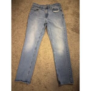 Old Navy Men's Straight Fit Light Blue Light Wash Stretch Denim Jeans Sz 32x34